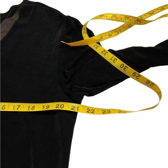 Chico’s Travelers Collection Long Sleeve Black Brown Layered Top Size 3= XL - Picture 10 of 15